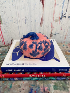 Medium Pink and Blue Pumpkin #5