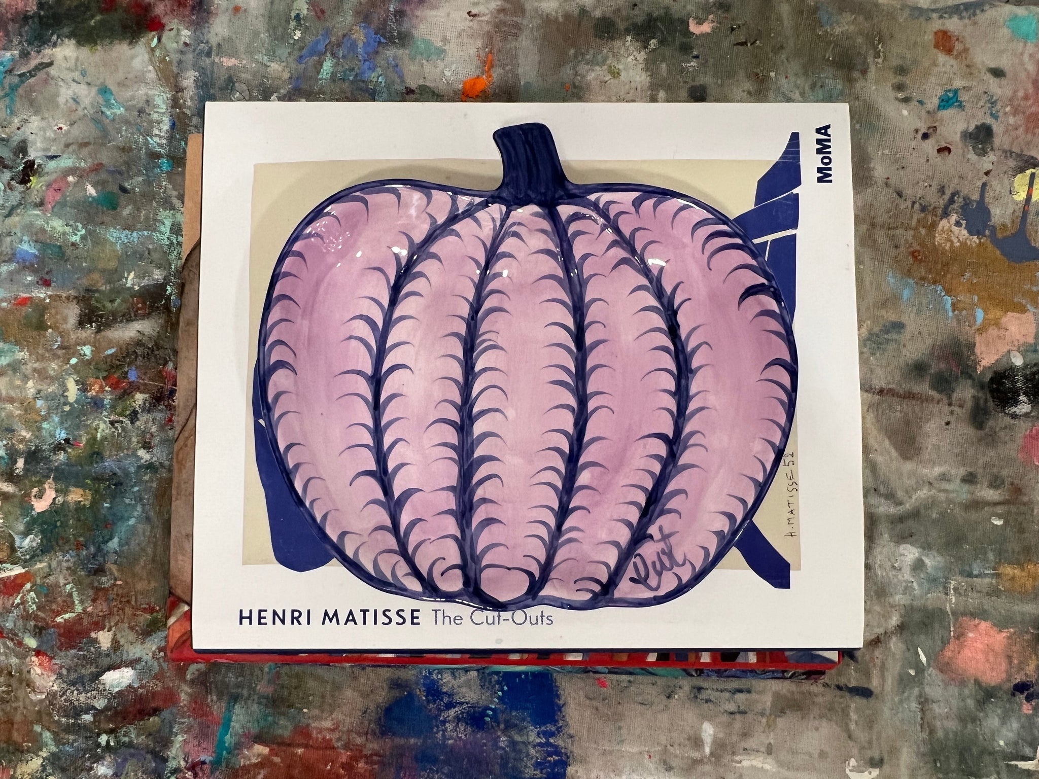 Purple and Blue Pumpkin Plate #2